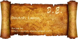 Deutsh Emese névjegykártya
